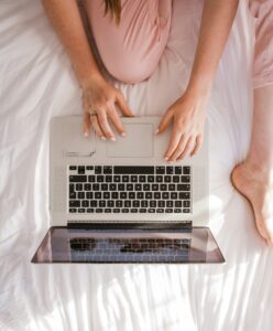 Lady at her computer